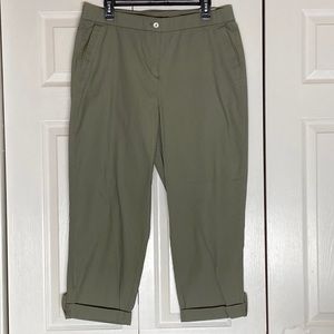 NEW- Chico’s ankle straight leg pants with cuff size 10